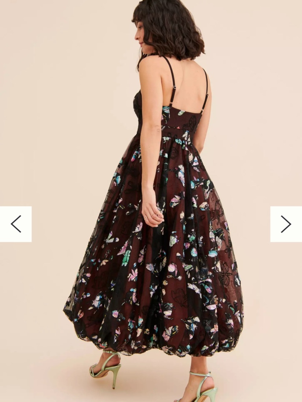 Geisha Designs Anthropologie Butterfly Appliqué Bubble Dress S tulle